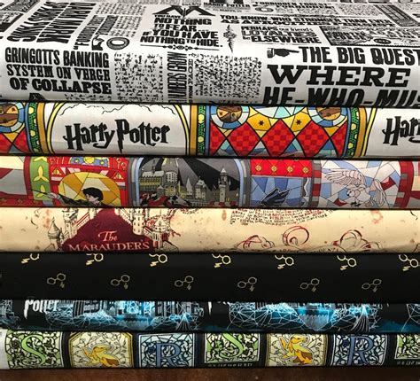 Harry Potter Fabric by the Yard FBTY Fat Quarters FQ Half Many Patterns Available 100% Cotton - Etsy