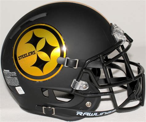 Pittsburgh Steelers Custom Matte Black Full-Size Authentic Proline ...