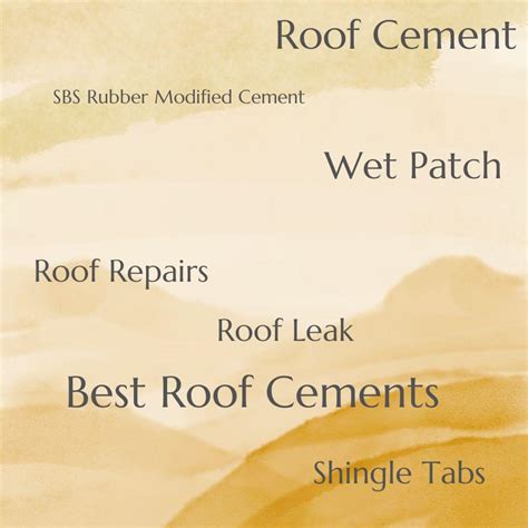 Types of Roof Cement