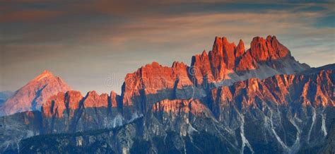 Sunrise in the Dolomites stock photo. Image of scene - 14316206