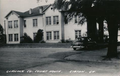 Glascock County Court House Gibson, GA Postcard