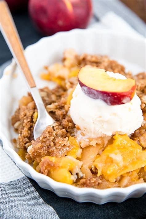 The Best Fresh Peach Crisp Recipe | YellowBlissRoad.com