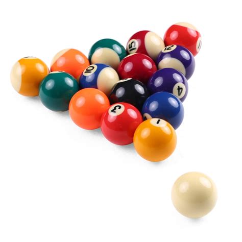 25MM / 32MM / 38MM Children Billiards Table Balls Set Resin Small Pool Cue Balls Full Set ...