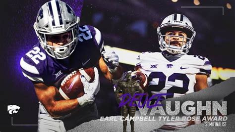 K-State’s Vaughn Named Semifinalist for Earl Campbell Tyler Rose Award