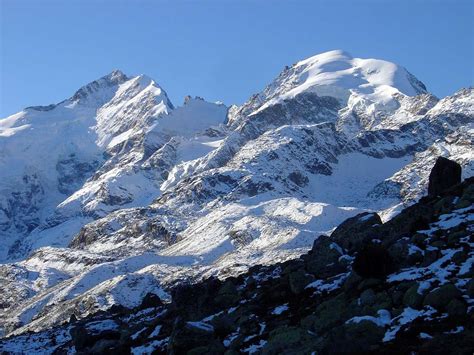 Piz Bernina 4049m and Piz Morteratsch 3751m : Photos, Diagrams & Topos ...