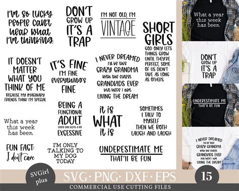 Funny Shirt Svg Bundle Funny Quotes Svg Funny Svg Shirt Svg - Etsy