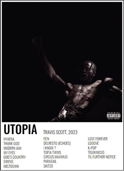 Utopia: album poster in 2023 | Music album cover, Rap album covers ...