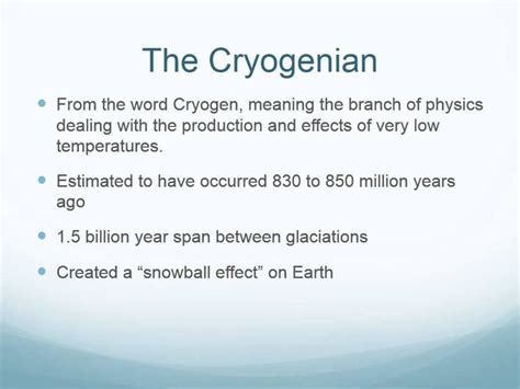 The Cryogenian and Andean Saharan | Meant to be, Physics, Words