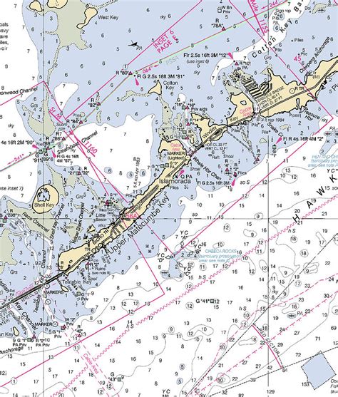 Islamorada -florida Nautical Chart _v3 Mixed Media by Sea Koast | Fine ...