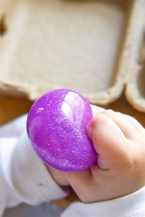 stress balls diy slime recipe without borax easy slime recipe for kids easter egg ideas easter ...