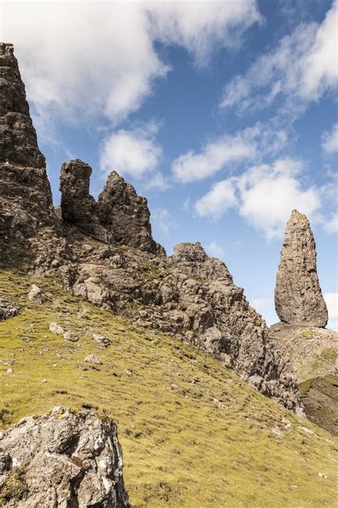 Storr & Rock Face on Isle of Skye in Scotland. Stock Image - Image of landmark, north: 89391113