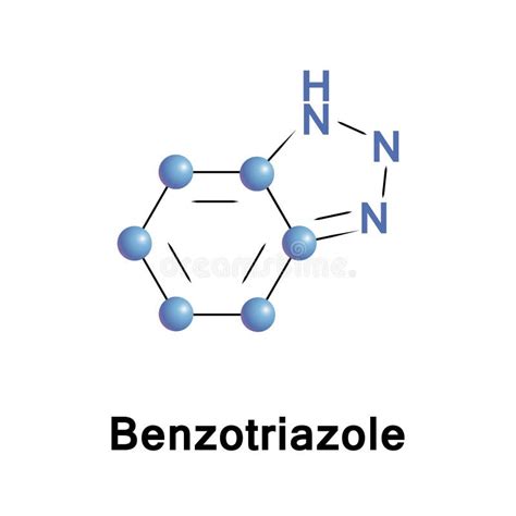 Benzotriazole Heterocyclic Compound Stock Vector - Illustration of chemical, carbon: 98059036