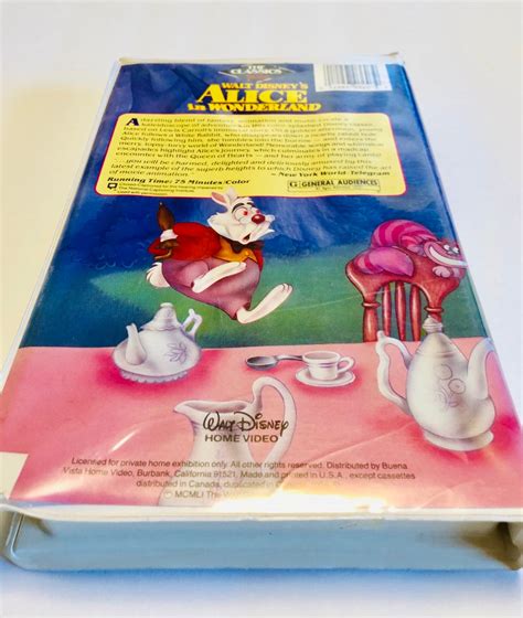 Vintage Alice in Wonderland Walt Disney, the Classics Black Diamond RED SIGNATURE VHS Tape - Etsy