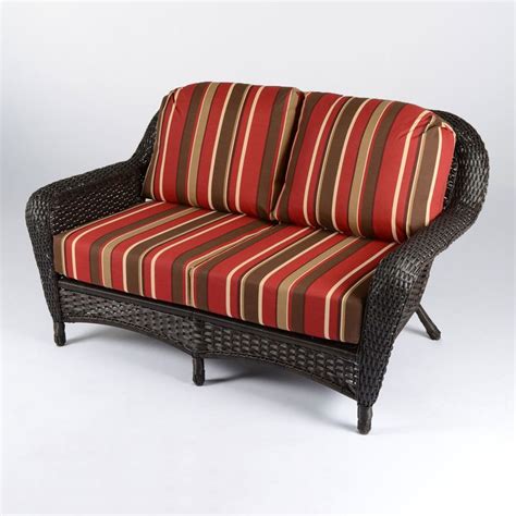 Loveseat Outdoor Cushions / Hampton Bay Woodbury All-Weather Wicker ...