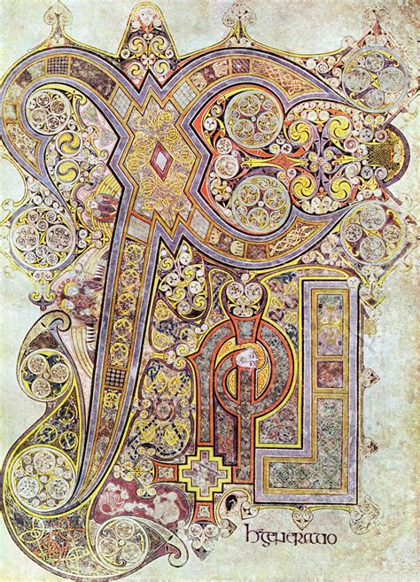 A Page from the Book of Kells (Ireland or Britain, c. 800 AD) : r ...