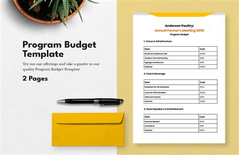 Program Budget Template in Word, PDF, Google Docs - Download | Template.net