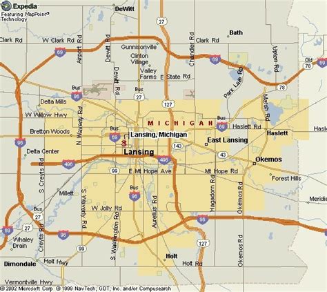 Printable Map Of Lansing Mi - Printable Word Searches