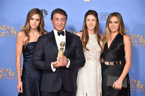 Miss Golden Globes 2017: Sylvester Stallone and His Daughters Arrive on ...