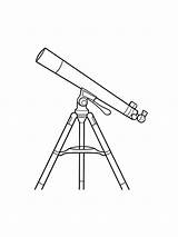 Telescope coloring pages sketch template