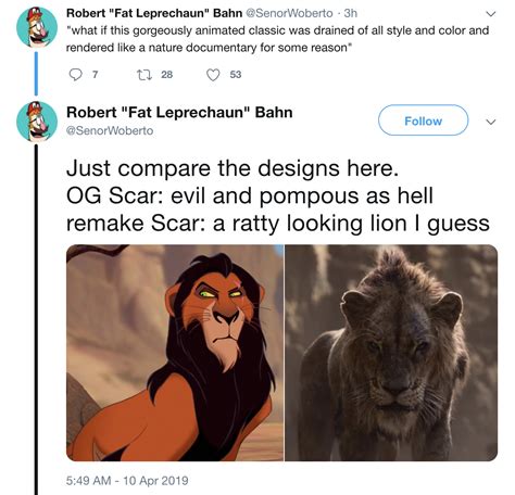 Live action Scar looks like he could keel over at any moment | The Lion King | Know Your Meme