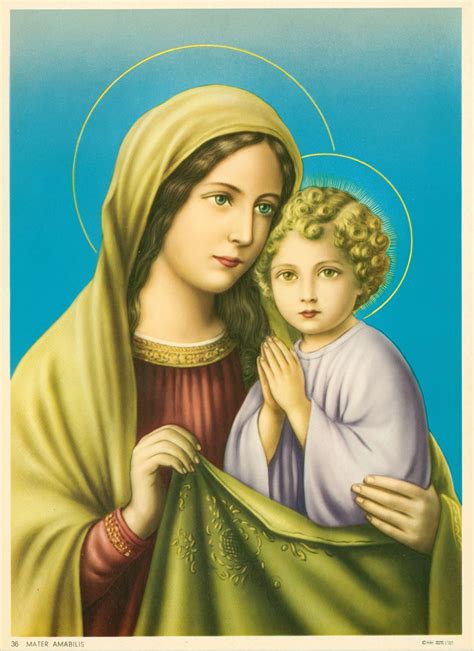 MATER AMABILIS Blessed Virgin Mary Religious Art Print Picture - Etsy