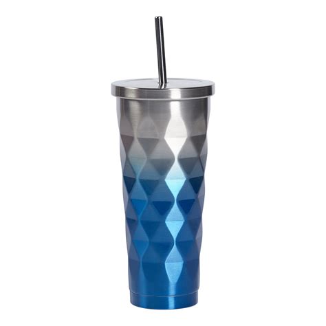 24 Oz. Stainless Steel Double Wall Tumbler – Ombre Blue