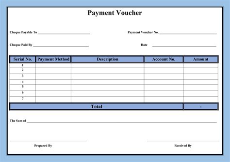 Download Payment Voucher Template in Word