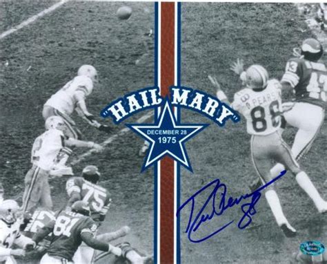 Drew Pearson autographed 8x10 photo "Hail Mary" (Dallas Cowboys)