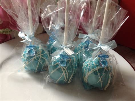 Blue Cake Pops Baby Shower Favors Baby Shower Cake Pops Blue