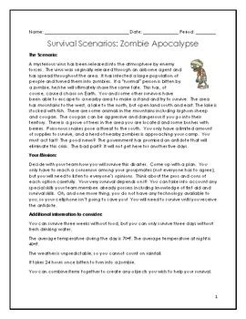 Survival Scenarios: Zombie Apocalypse by Desert Teaching and Learning