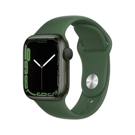 Apple Watch Series 7 GPS, Green Aluminium Case with Clover Sport Band - Regular