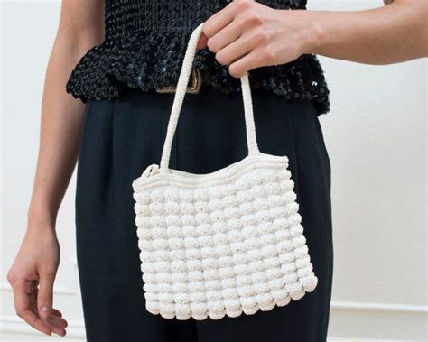 Chic White Crochet Mini Purse