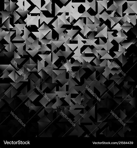 Black and white geometric triangular background Vector Image