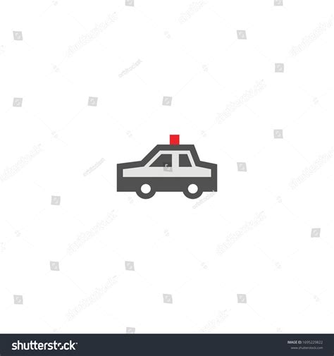 Isolated Police Car Vector Emoji Flat Stock Vector (Royalty Free ...