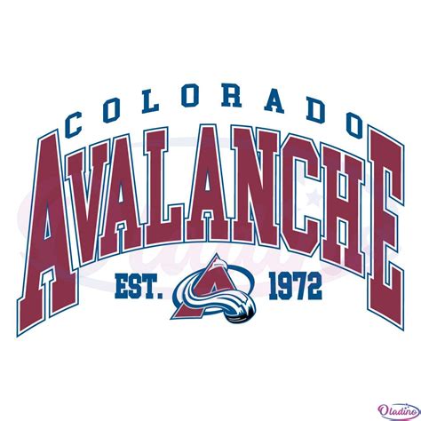 Colorado Avalanche Est 1972 Svg Digital File, Vintage NHL Svg