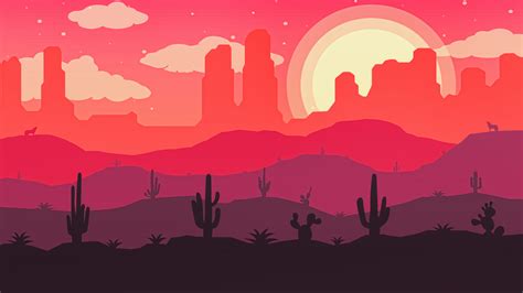 2560x1440 Resolution Desert Vector Art 1440P Resolution Wallpaper ...