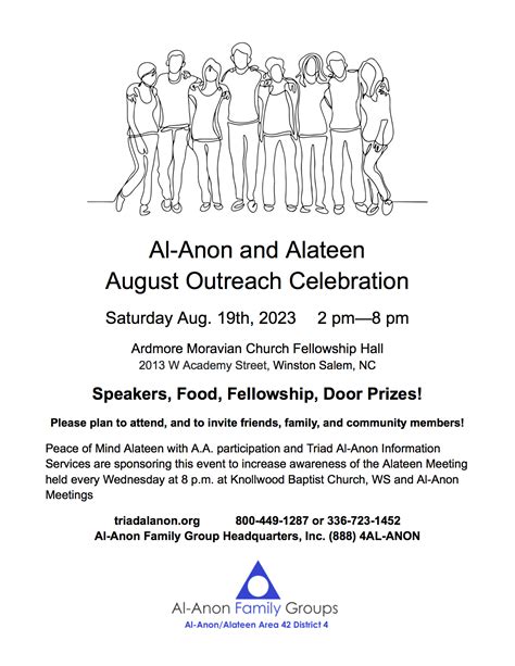 AIS/Alateen August Outreach Celebration – Triad Al-Anon and Alateen