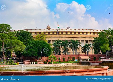 Sansad Bhawan stock photo. Image of monument, indian - 191990746