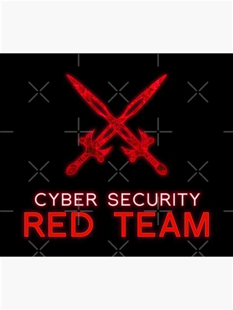 "Cyber Security Red Team Swords and Matrix Rain - Transp BG" Poster by Fast-Designs | Redbubble