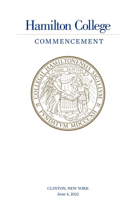 Class of 2020 Commencement Program by Hamilton College - Issuu