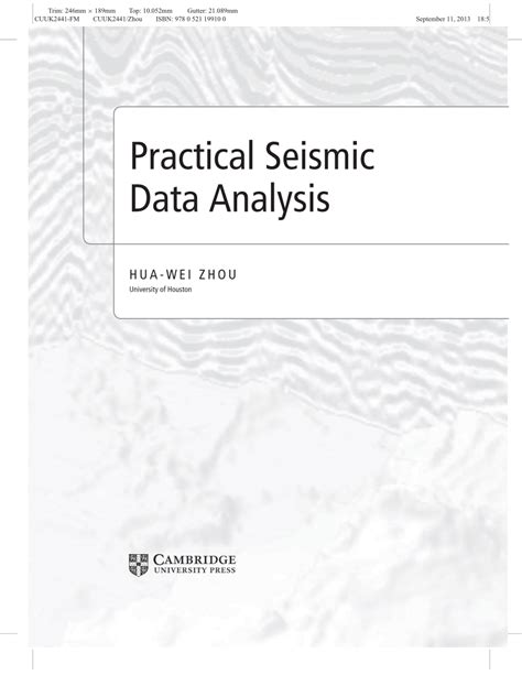 (PDF) Practical Seismic Data Analysis