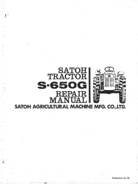 Satoh S650G Repair Manual | PDF | Carburetor | Cylinder (Engine)