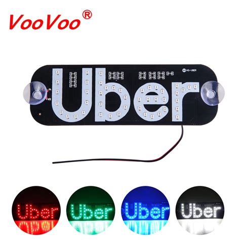 VooVoo 1Pcs Uber Panel Light TAXI Lyft Uber Light Sign Car LED ...