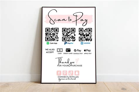 Scan to Pay Sign Template Editable QR Code Sign Printable - Etsy | Sign templates, Etsy ...