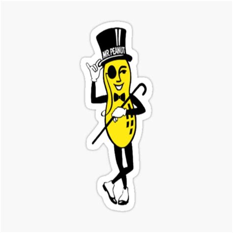 "Mr Peanut" Sticker for Sale by Oussamadouhab | Redbubble