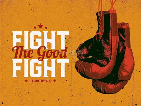 Fight The Good Fight Of Faith Sermon PowerPoint | Clover Media