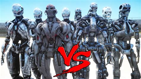 TERMINATOR ARMY VS ULTRON ARMY - EPIC BATTLE - YouTube