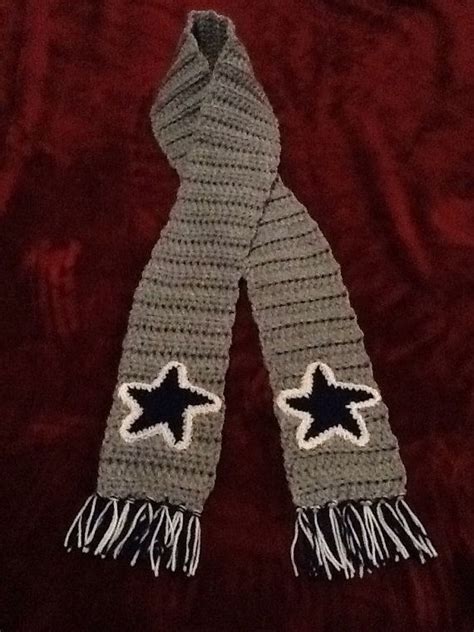 Dallas Cowboys Scarf | Etsy | Cowboy crochet, Etsy scarves, Dallas cowboys