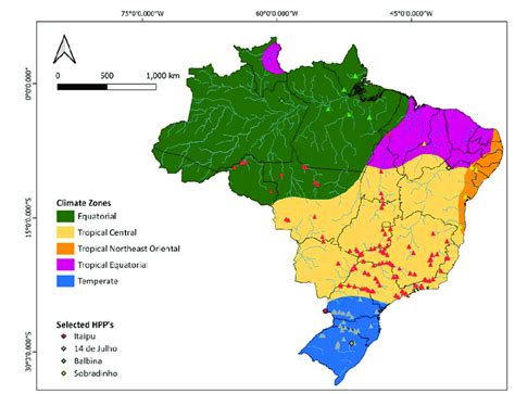 Brazilian climate zones. | Download Scientific Diagram