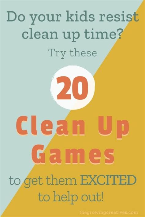 Clean Up Games for Kids That Will Make Them Actually WANT to Help • The Growing Creatives | Up ...